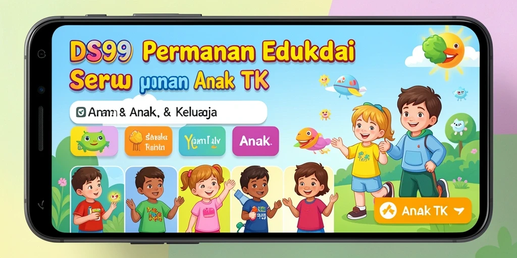 Antarmuka DS99 yang ceria dan interaktif untuk anak-anak.