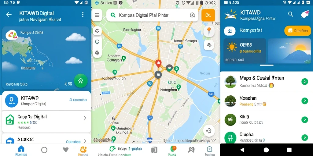 Tampilan antarmuka KITAWD yang intuitif dan informatif untuk navigasi.