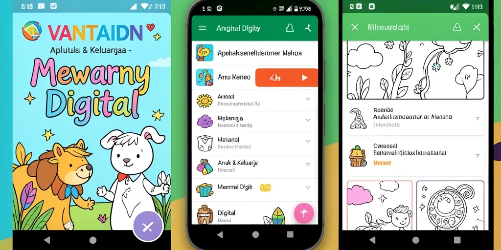 Tampilan antarmuka VANTAIDN yang intuitif untuk mewarnai digital.